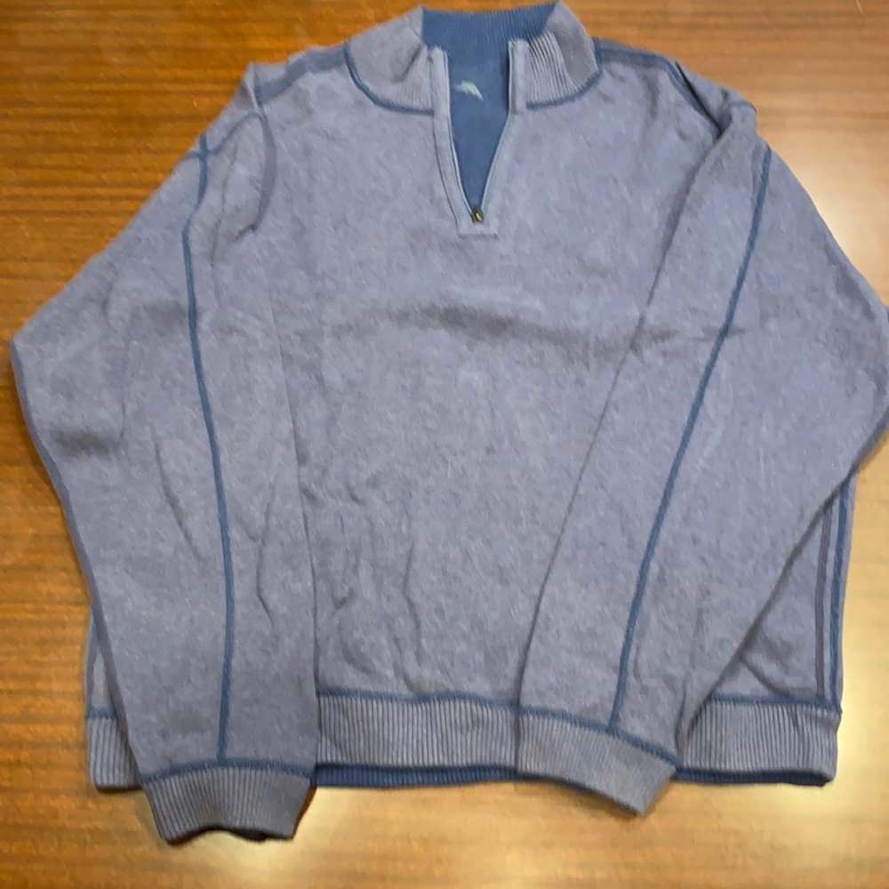 Tommy Bahama reversible sweater, blue, XL, like new